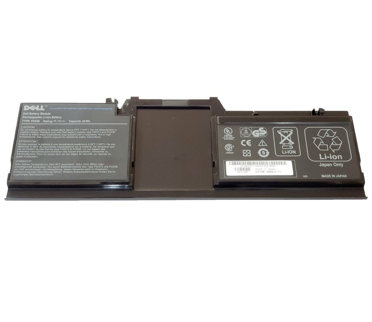 Original pu536 312 0650 j927h laptop battery for dell latitude xt2 xfr 3