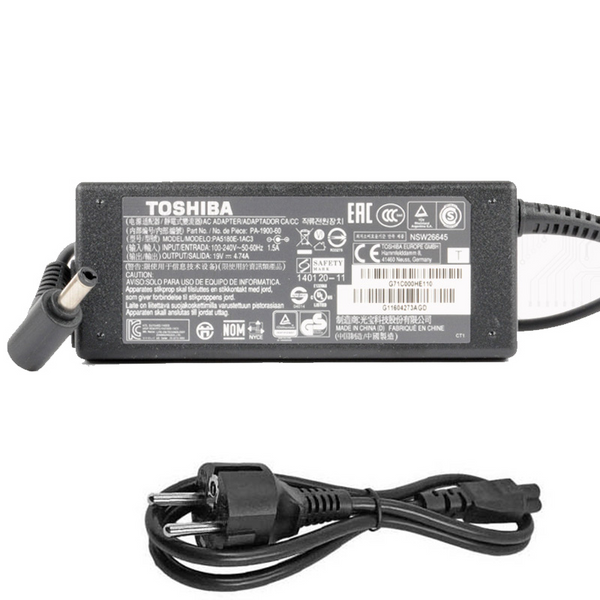 Original toshiba 90w laptop ac power adapter for toshiba model satellitel20-182 /19v 4. 74a