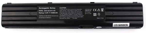 Replacement laptop battery for asus a42-a3 a6 a41-a3 z91v a6r a6000 a3000 g2p 8 cell 4400mah