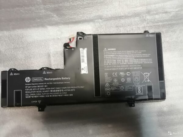 11.55V 57Wh Original OM03XL Compatible with HP EliteBook X360 1030 G2 HSTNN-IB70 863167-1B1 Laptop Battery