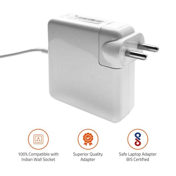 Artis AR-45W-MG2 45 Watts MG2 Laptop Adapter/Charger Compatible with MB Air 13” & MB Air 11” (14.5 V, 3.1 A) Connector: MG2 (T Tip Connector)MPN: Apple 45w Magsafe 2