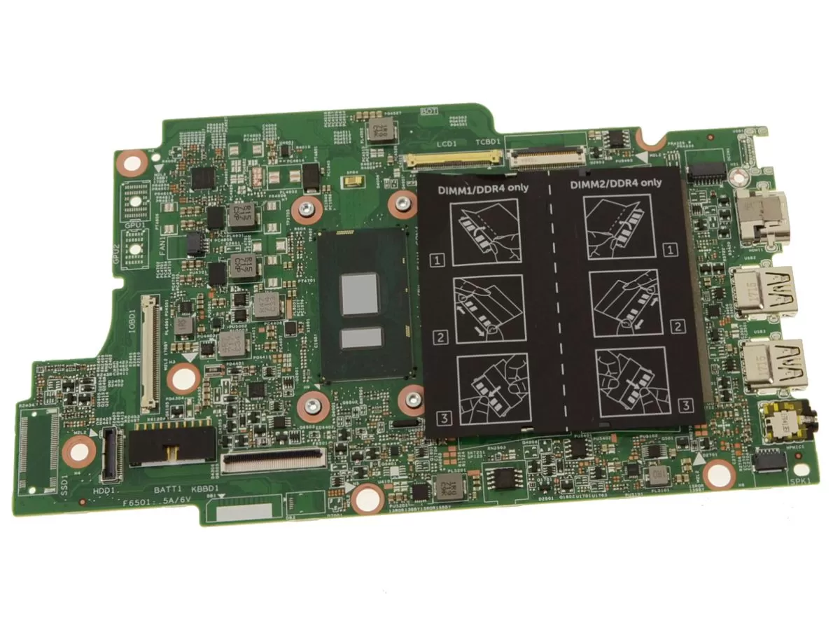 Dell inspiron 13 5378 15 5578 2-in-1 motherboard system board with intel core i3 w4vkp