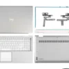 Dell Inspiron 15 5590 5598 LCD Top Cover Bezel Hinges with Palmrest and Bottom Base Body Assembly