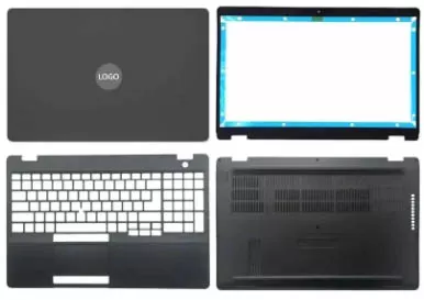 Dell latitude 5500 e5500 lcd top cover bezel with touchpad palmrest and bottom base body assembly