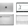 HP 14S-CR 14S-CF 14-CF 14-DK 14S Cr1005TU LCD Top Cover Bezel Hinges with Touchpad Palmrest and Bottom Base Full Body