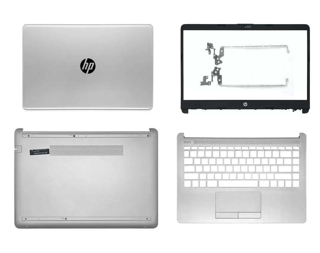 Hp 14s-cr 14s-cf 14-cf 14-dk 14s cr1005tu lcd top cover bezel hinges with touchpad palmrest and bottom base full body