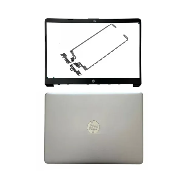 Hp 15-bs silver laptop lcd back cover with front bezel with hinges
