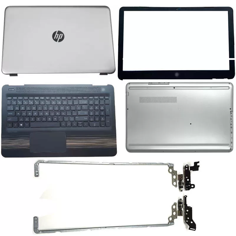Hp pavilion 15-au 15-au134tx lcd top cover bezel hinges with touchpad palmrest keyboard and bottom base full body