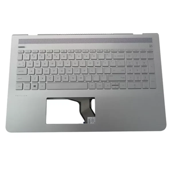 Hp pavilion 15-cc 15t-cc silver palmrest keyboard 928951-001 no touchpad