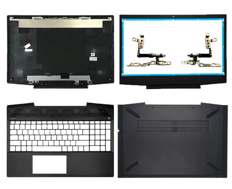 Hp pavilion gaming 15-cx 15-cx0000x lcd top cover bezel hinges with palmrest and bottom base full body cover