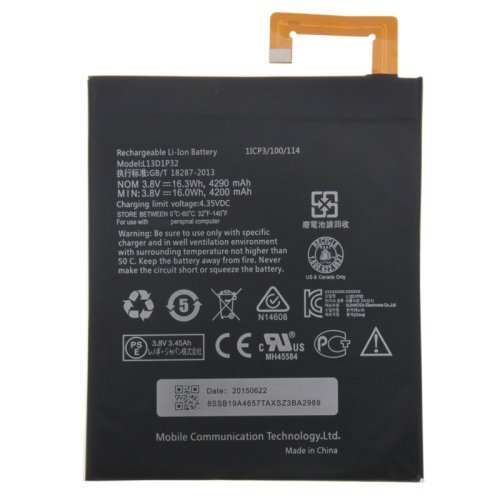 L13d1p32 rechargeable li-ion battery for lenovo ideatab a8 – 50/a5500