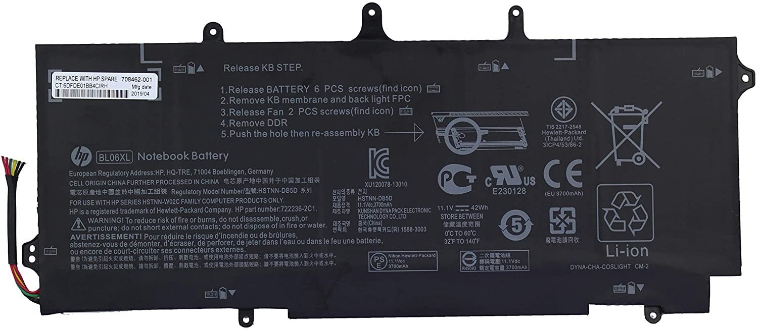 Laptop battery for hp bl06xl