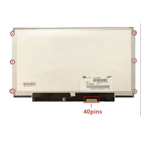 Laptop screen 13. 3 inch widescreen hd 1366x768 40 pin video connector ltn133at28 701