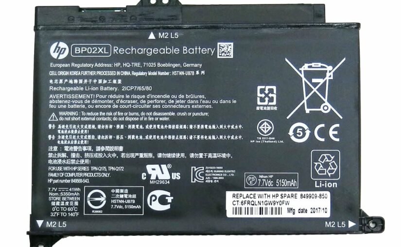 Original 7. 7v 41wh 5150mah bp02xl for hp pavilion pc 15 15-au 849909-850 (f9-21) 849569-421 hstnn-lb7h bp02041xl-- mpn: bp02xl