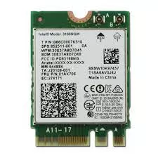 01AX706 - Intel 3168NGW Dual Band Wireless-AC 3168 802.11 Ac 1x1 WiFi + Bluetooth 4.2