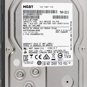 HGST Ultrastar 4TB 7200RPM SATA 6Gbps Hard Disk 0F14688