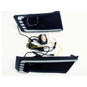 Maruti Vitara Brezza 2016 - 2019 LED DRL Daytime Running Light With Matrix Turn Signal - Set of 2.