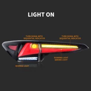 Toyota Fortuner 2016 Onwards Modified Lexus Style LED Tail Light With Matrix Indicator Edition (Set of 2Pcs.)