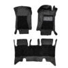 7D Car Floor Mats for Hyundai Creta 2015-20 - Black Color