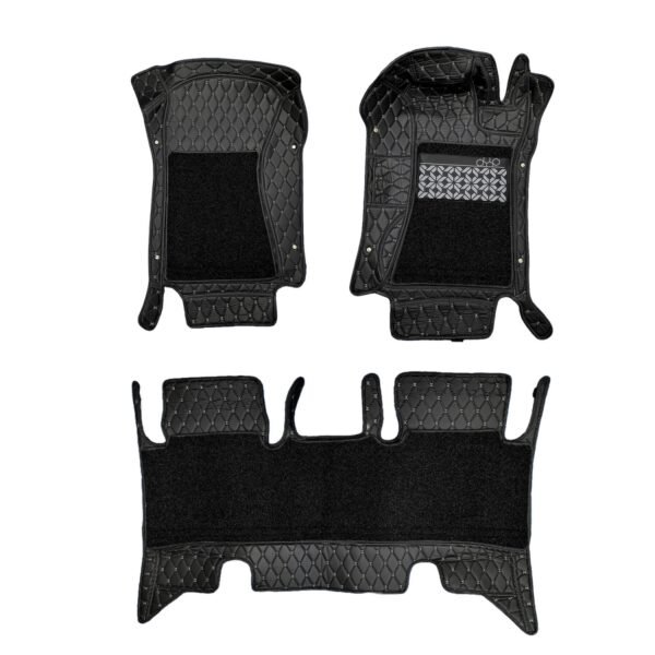 7d car floor mats for mahindra thar 2020 onwards - black color