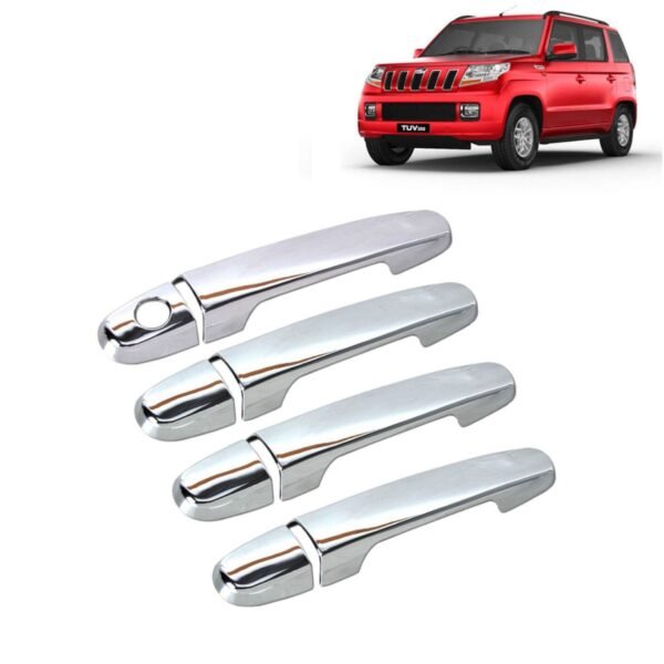 Cnleague mahindra tuv 300 2015 onwards door handle chrome garnish