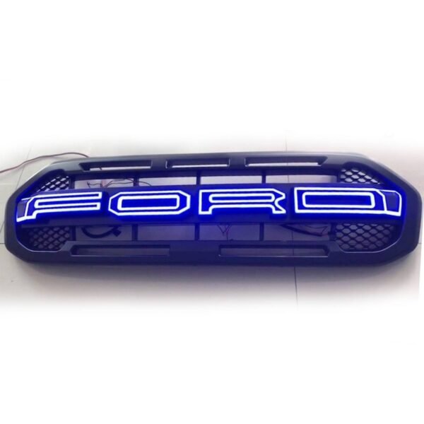 Ford logo style front grill with led lights for new endeavour 2019 in high quality abs plastic