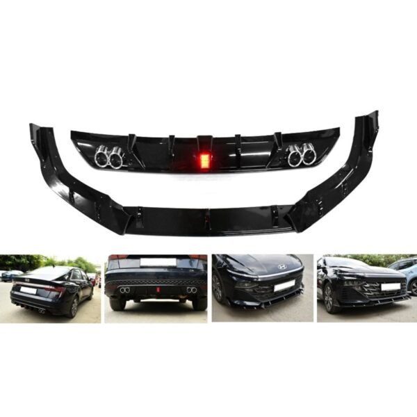 Front and rear bumper diffuser for hyundai verna 2023 onwards