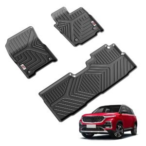 GFX MG Hector 2019 Onwards Custom Fit LLM LifeLong TPV Mats - Set Of 3 Pcs.