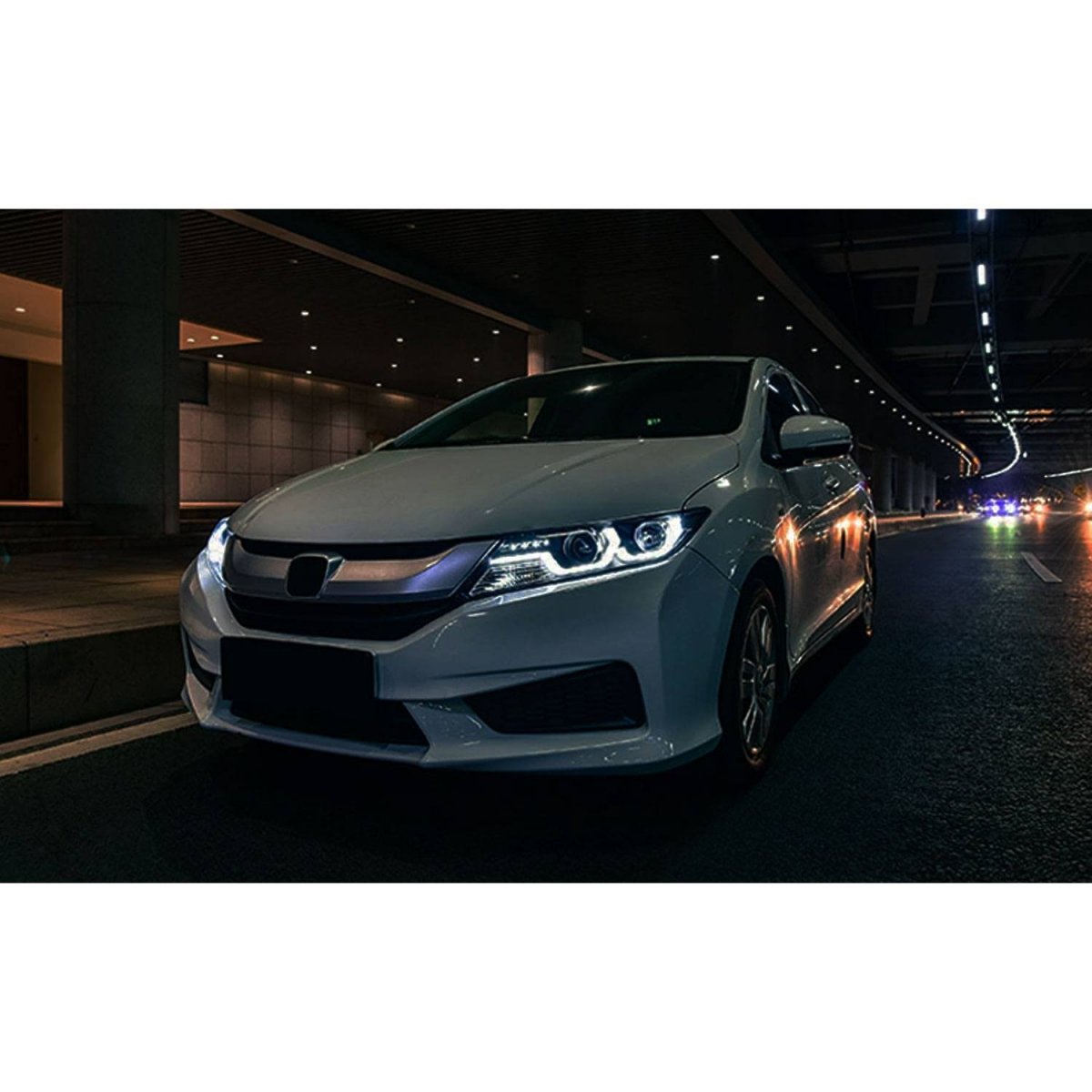 Honda city 2014-2016 bmw style modified headlight with drl and projector lamp (set of 2pcs. )