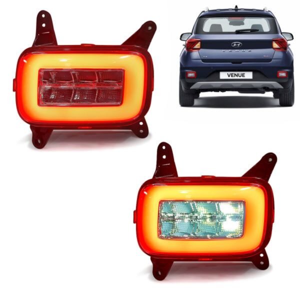 Hyundai venue bumper reflector led light tail light design (set of 2pcs. )