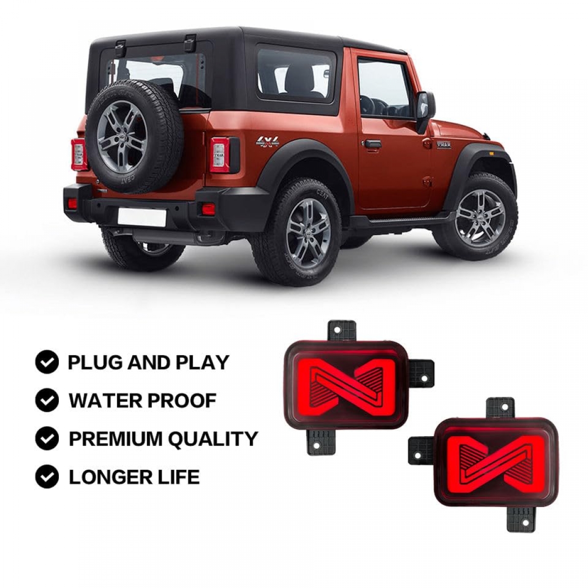 Led reflector lights for mahindra thar 2020 onwards