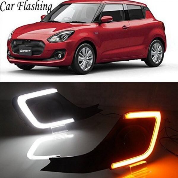 Maruti suzuki swift 2018 onwards led drl daytime running light with matrix turn signal (set of 2pcs. )