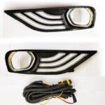 Tata new tiago facelift 2020 front led drl day time running lights with matrix turn signal indicator (set of 2pcs. )