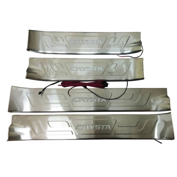 Toyota innova crysta 2016 onwards oem door opening led lights scuff sill plate - 4 pieces