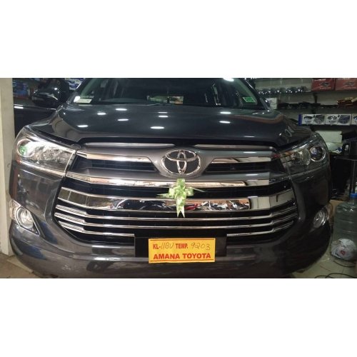Toyota innova crysta o. E type front chrome trims grills set of 10