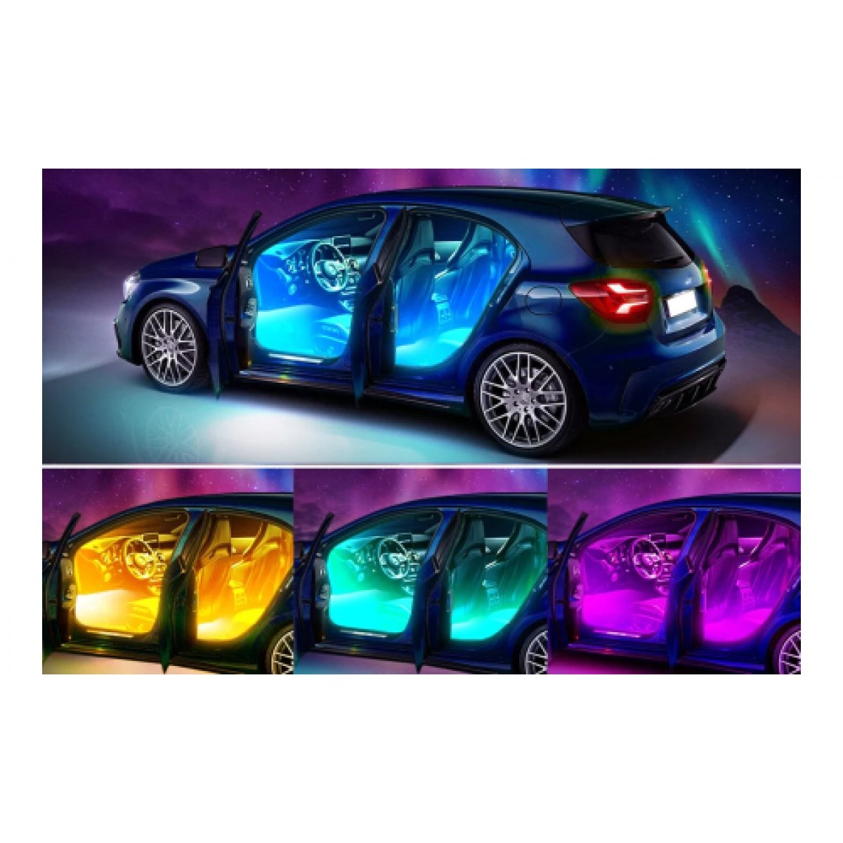 Blaupunkt m18 car led interior ambient lights - 18 pieces
