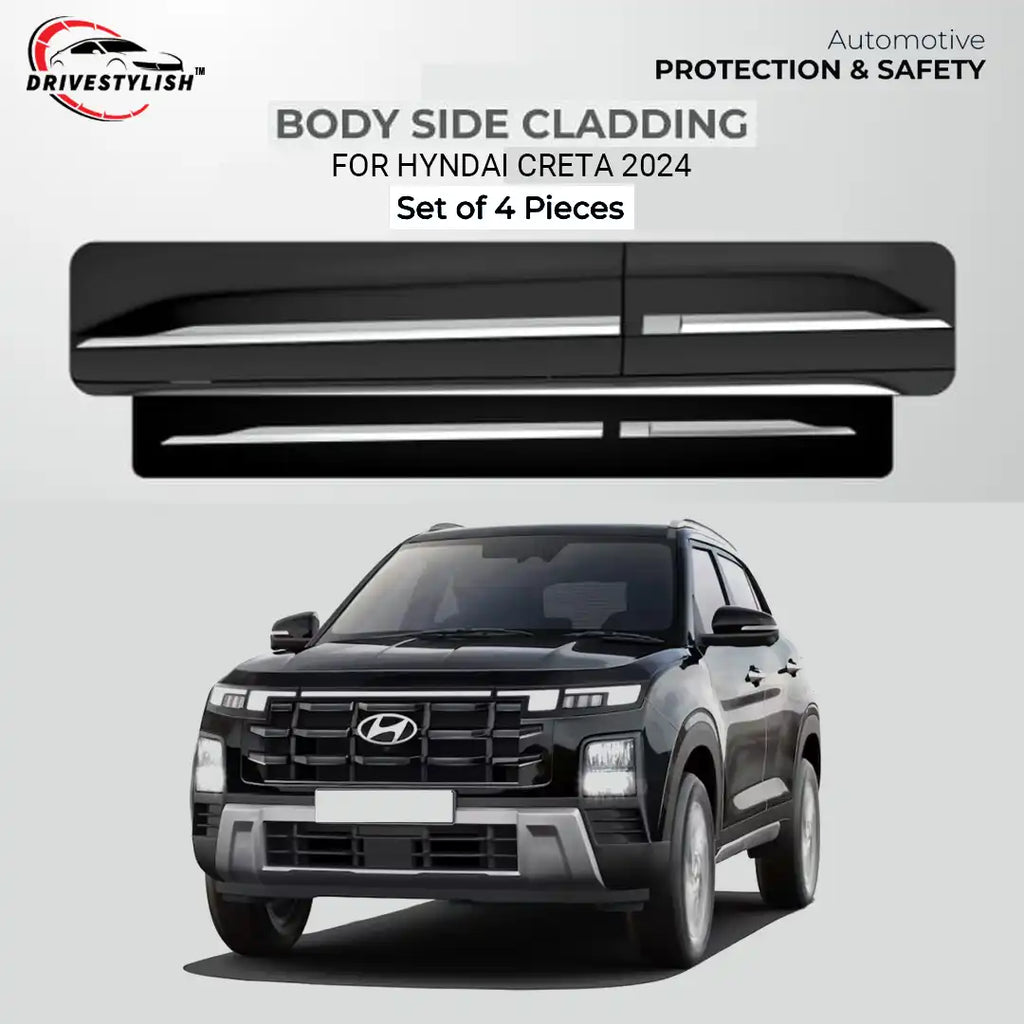Car side beading for creta (2024)set of 4