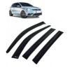 Car Window Door Visor For Volkswagen Polo Set Of 4 (Black)