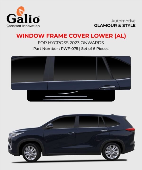 Cnleague lower window chrome garnish for toyota innova hycross 2023 onwards