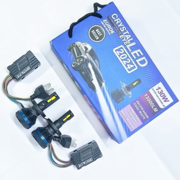 Crystal eye 130w tri color led headlight bulbs - h1