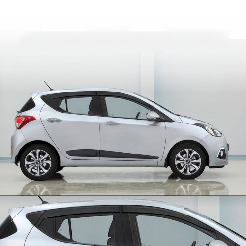 Galio black door visor for hyundai i10 grand 2014-2019