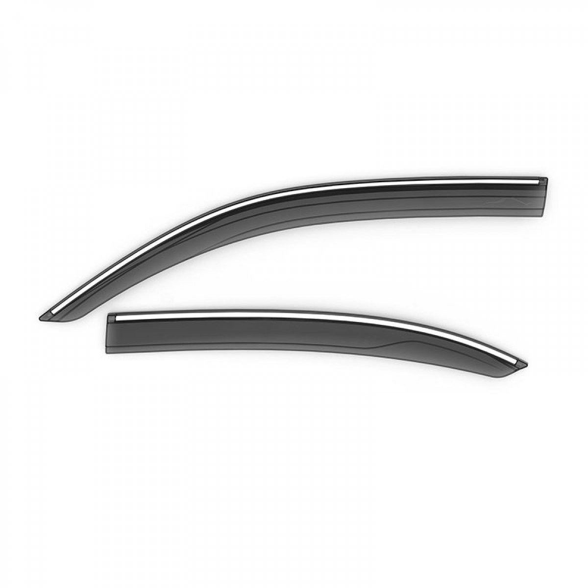 Gfx honda amaze 2018 onwards car window door visor with chrome line (set of 4pcs. )