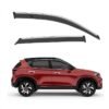 GFX Kia Sonet 2020 Onward Car Window Door Visor with Chrome Line (Set Of 4Pcs.)