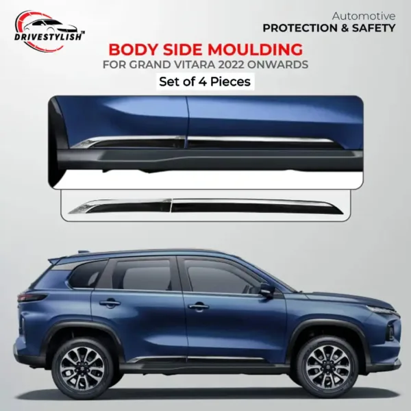 Grand vitara side beading chrome 2022 onwards set of 4
