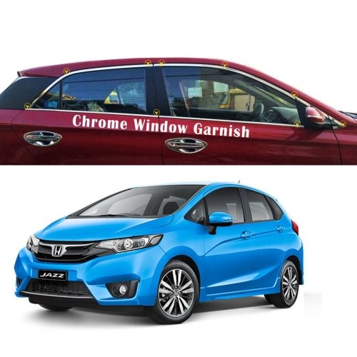 Honda jazz new full window chrome garnish trims