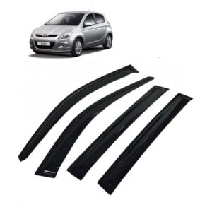 Hyundai i20 2008-2012 Car Window Door Visor Set Of 4 (Black)