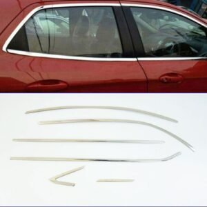 Hyundai Xcent Full Window Chrome Garnish Trims (Set Of 12Pcs.)