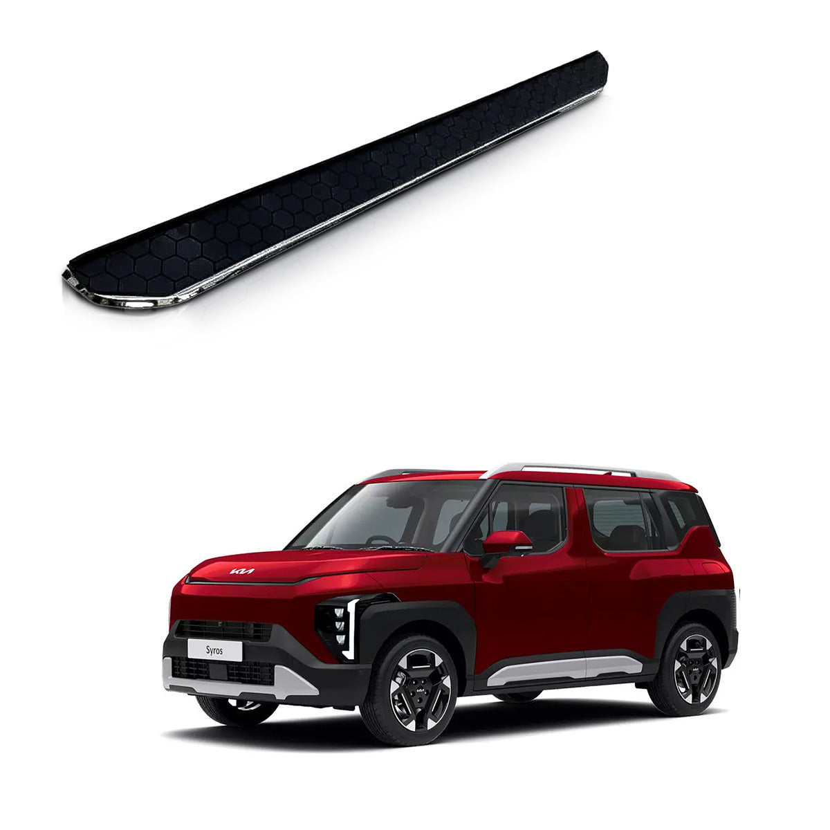 Kia syros side foot stepper soccer design