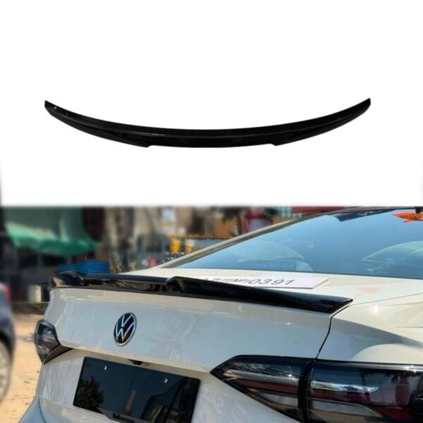 M style lip spoiler for volkswagen virtus 2022 onwards - glossy black