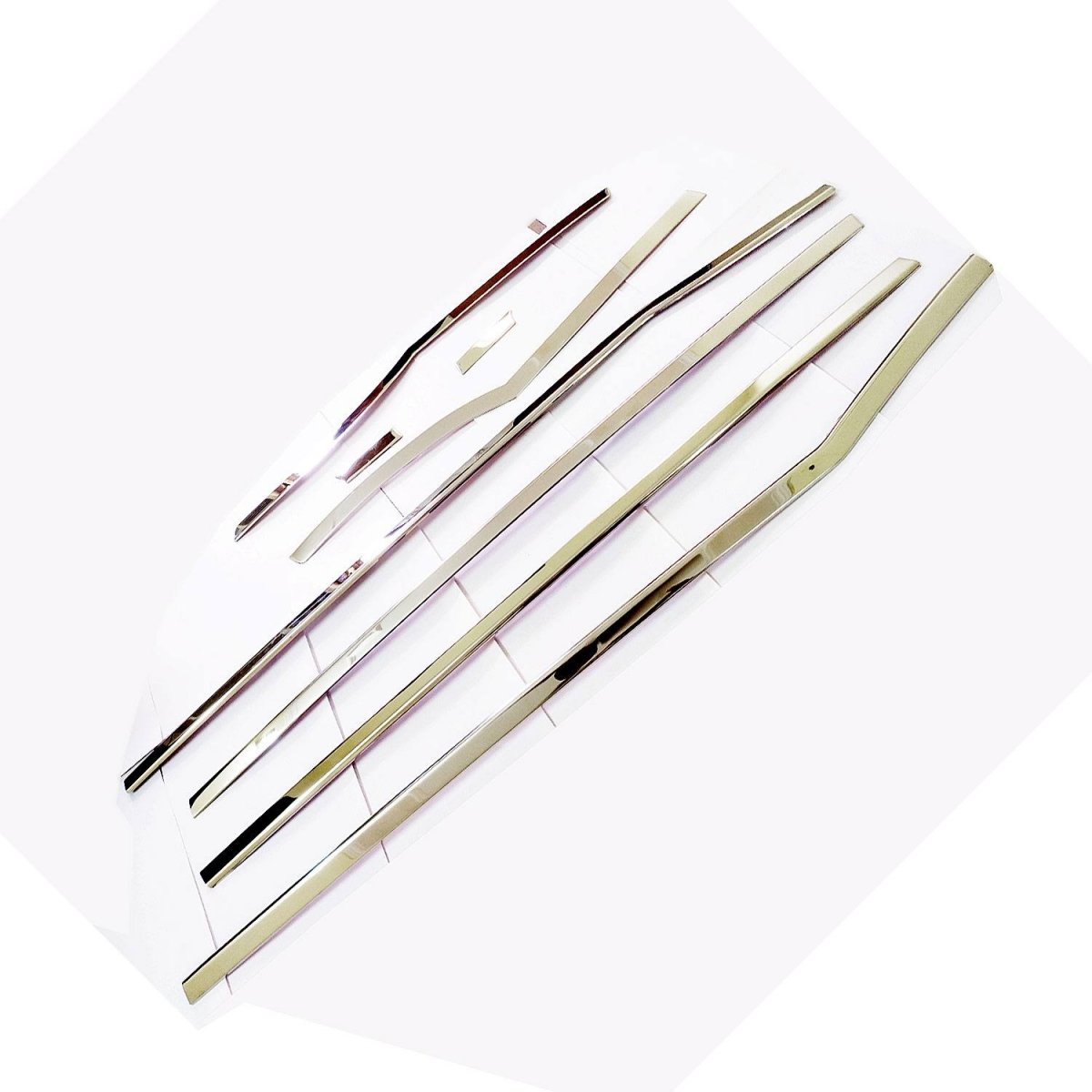 Mahindra xuv500 2018 onward lower window chrome garnish trims (set of 8pcs. )